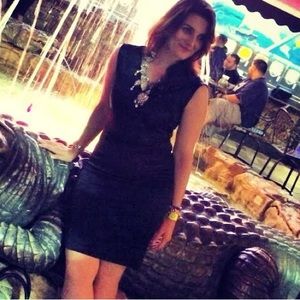 Zara Basic Black A Line Dress - Size L